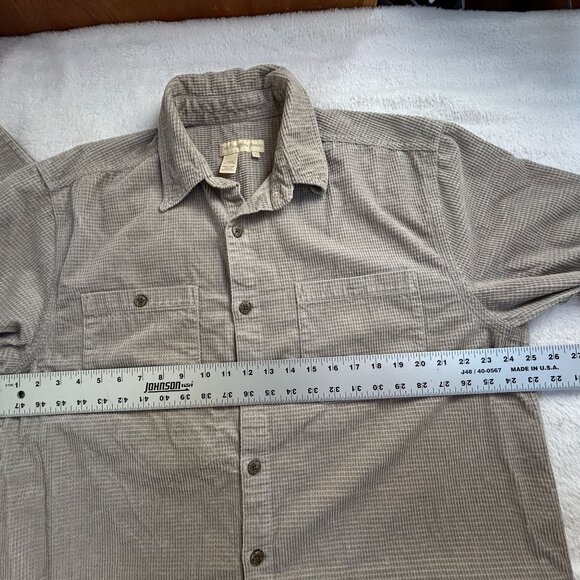 The Territory Ahead Men Corduroy Long Sleeve Button-Up Shirt Large Beige Pockets - Picture 6 of 7